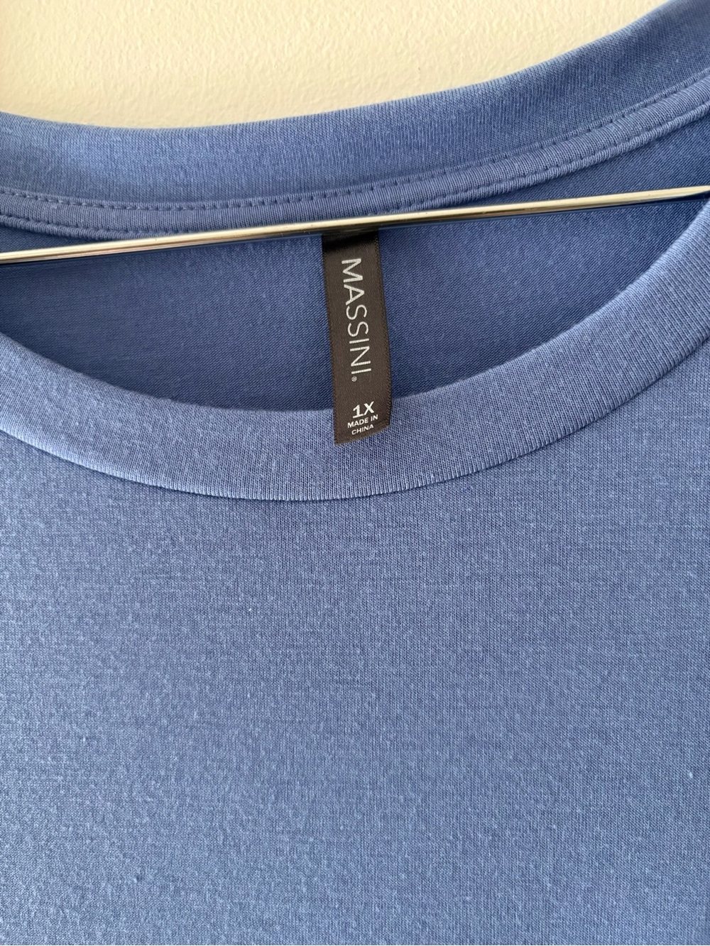 Massini Plus Size Woman’s Lt Blue 3/4 Pleated-Sleeve Knit Top Big & Tall 1X - Picture 4 of 7